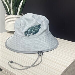 NFL Kids EAGLES Light Gray Bucket Hat with Logo!! EUC